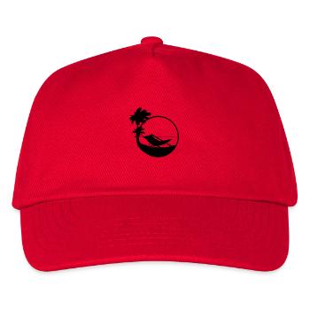 sun palms silhouette lounger beach chair url - Kids’ Baseball Cap - red - Front