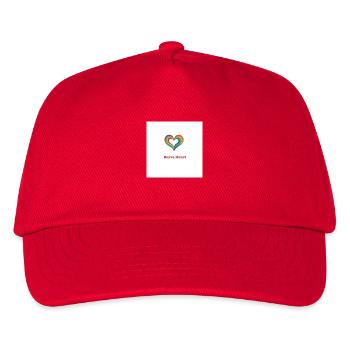 Buntes Herz - Kinder Basecap - Rot - Vorne
