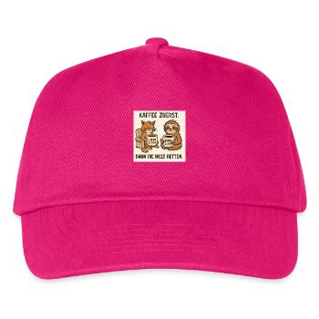 Die Welt retten - Kinder Basecap - Fuchsia - Vorne