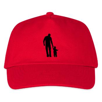 Father and child - Kids’ Baseball Cap - red - Front