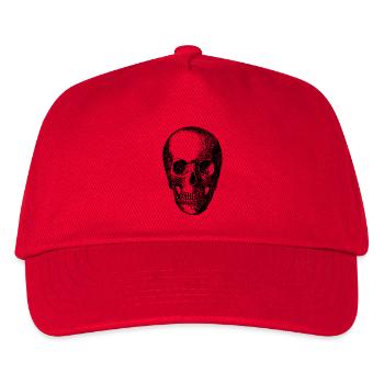 skull - Kids’ Baseball Cap - red - Front