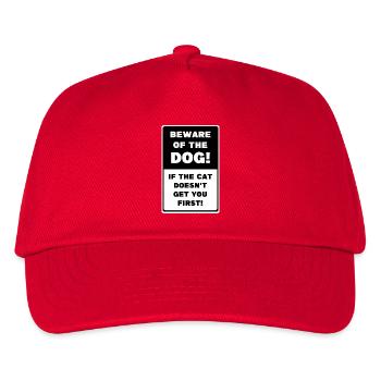 Vorsicht vor dem Hund! - Kinder Basecap - Rot - Vorne