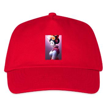 Geisha 9 - Kinder Basecap - Rot - Vorne