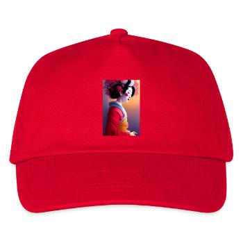 Geisha 8 - Kinder Basecap - Rot - Vorne