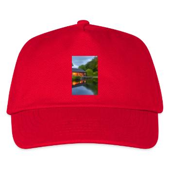 Charmante cabane au bord du lac - Casquette de baseball Enfant - rouge - Devant