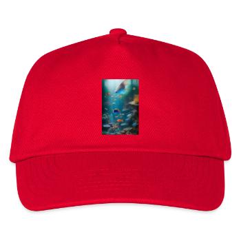 Fische, Aquarium - Kinder Basecap - Rot - Vorne