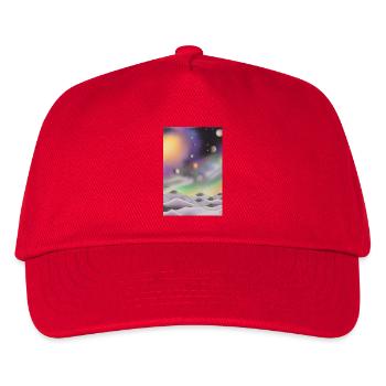 Weltall und Planeten - Kinder Basecap - Rot - Vorne
