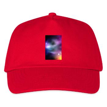 Galaxie Bild - Kinder Basecap - Rot - Vorne
