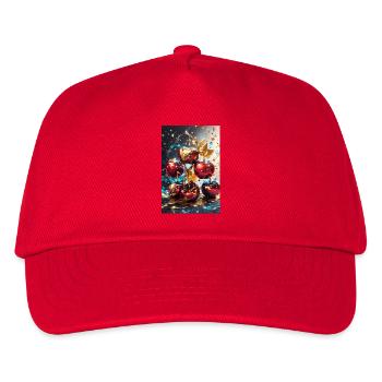 Cherries with gold - Kids’ Baseball Cap - red - Front