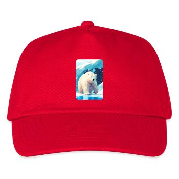 Polarbär im ewigen Eis - Kinder Basecap - Rot - Vorne