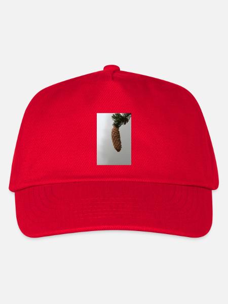 PINE CONES IN THE MORNING MIST - Kids’ Baseball Cap - red