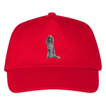 Pudel Pudel Groß Schwarz King Standard - Kinder Basecap - Rot - Vorne