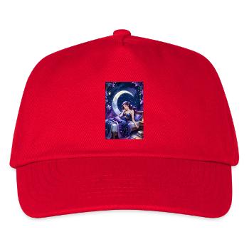 Reading and falling asleep - Kids’ Baseball Cap - red - Front