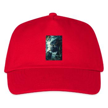 Jungle gorilla with cigarette smoke - Kids’ Baseball Cap - red - Front