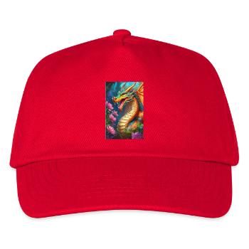 Dragon de Braises dans la Forêt en Fleurs - Casquette de baseball Enfant - rouge - Devant