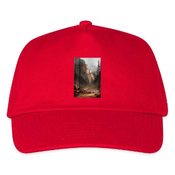 Poster Illustration Paysage de Montagne - Casquette de baseball Enfant - rouge - Devant