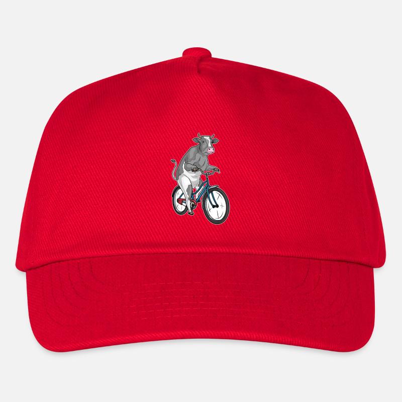 Kuh Fahrrad - Kinder Basecap - Rot