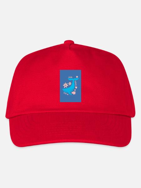 Walschwanz Blumige Liebe - Kinder Basecap - Rot