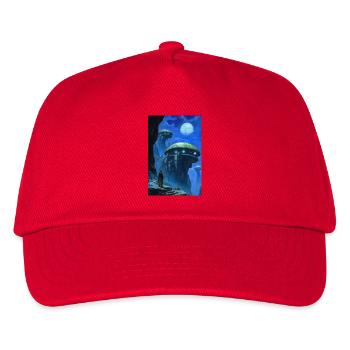 Science-Fiction-Landschaft - Kinder Basecap - Rot - Vorne