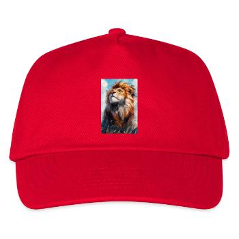 Illustration of a lion - Kids’ Baseball Cap - red - Front