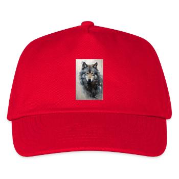 Illustration of a wolf - Kids’ Baseball Cap - red - Front