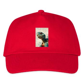 Illustration einer Schildkröte - Kinder Basecap - Rot - Vorne