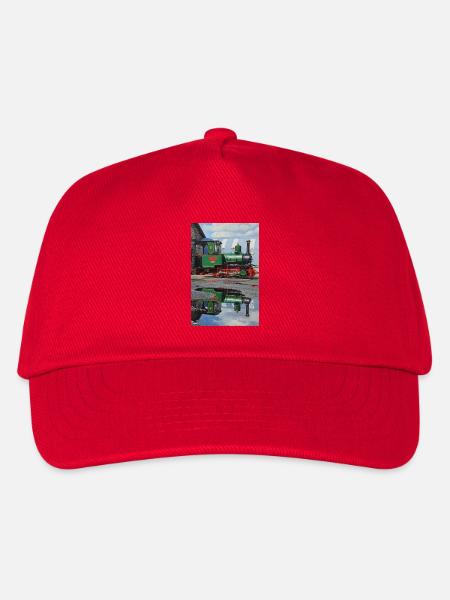 Reflexion der Dampflokomotive - Kinder Basecap - Rot
