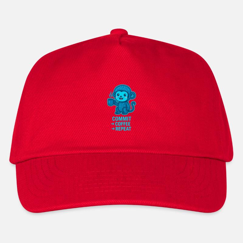 TechMonkey Coffee Rhythm - Kids’ Baseball Cap - red