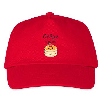 Crepe First: Kawaii Pancake - Kids’ Baseball Cap - red - Front