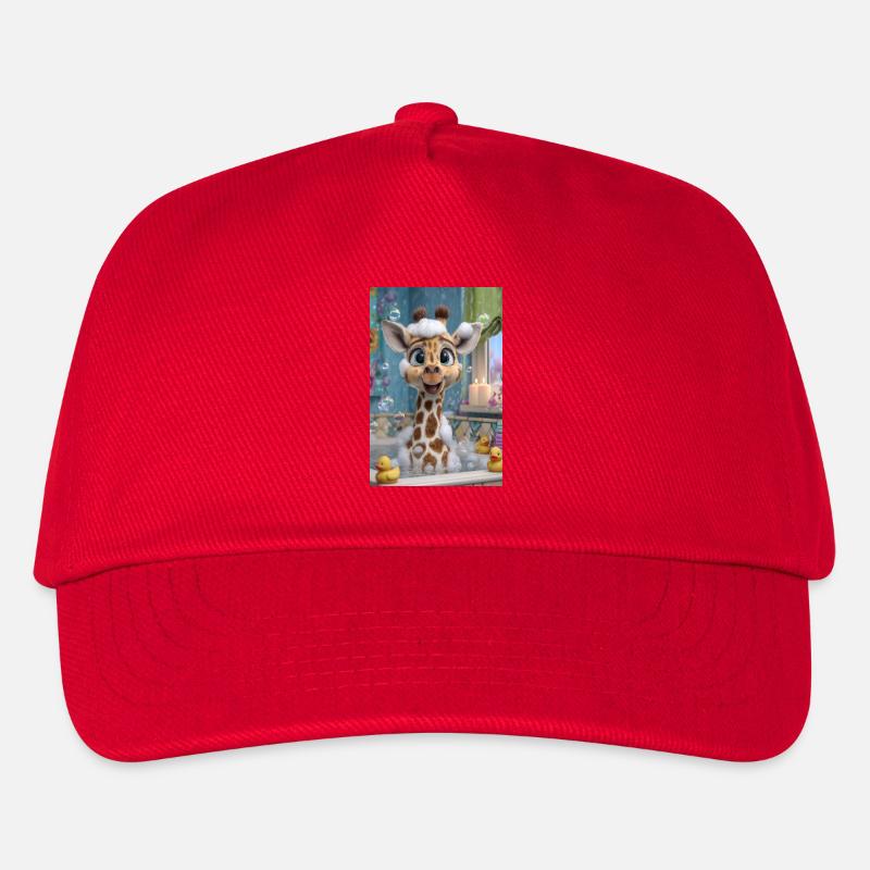 Schaumbad-Giraffen-Zauber - Kinder Basecap - Rot
