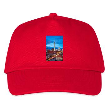 Berlin Skyline Evening Light - Kids’ Baseball Cap - red - Front