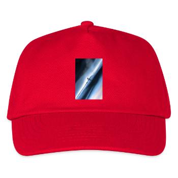 Blue Diagonal Snow Rider - Kids’ Baseball Cap - red - Front