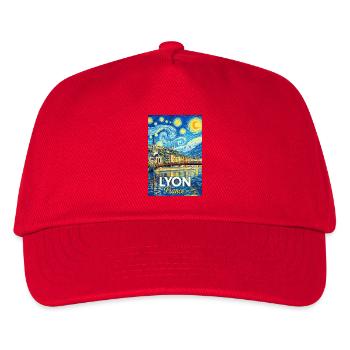 Lyon, France - Casquette de baseball Enfant - rouge - Devant