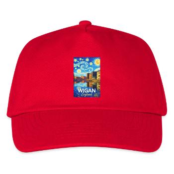 Wigan England Harbour Starry Night Style - Kids’ Baseball Cap - red - Front