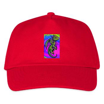 Drache - Kinder Basecap - Rot - Vorne