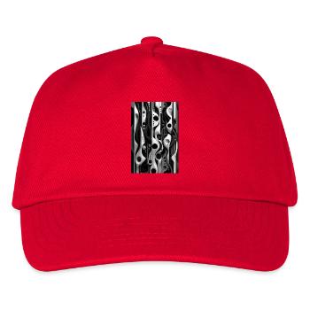 Mécanique abstraite Noir et Blanc - Casquette de baseball Enfant - rouge - Devant