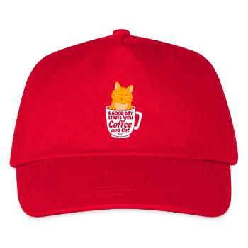 tabby cat - Kids’ Baseball Cap - red - Front