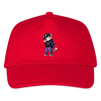 Abenteurer Kitten Purple Stars - Kinder Basecap - Rot - Vorne