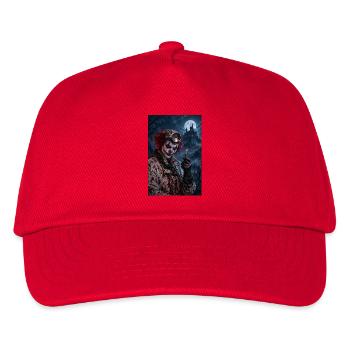 Unheimlicher Clown-Chirurg – Halloween-Horror - Kinder Basecap - Rot - Vorne