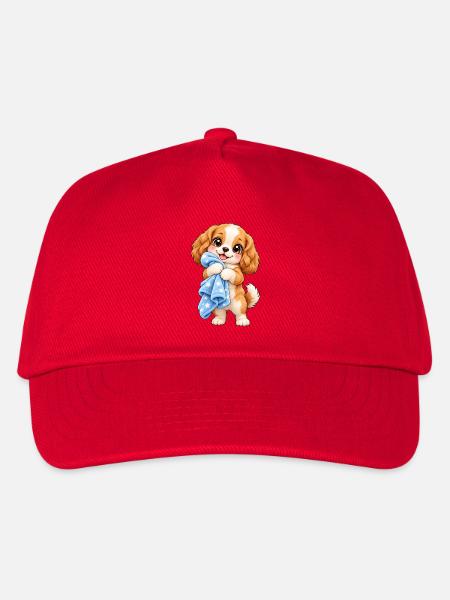 Kawaii-Hund mit seiner Decke - Kinder Basecap - Rot