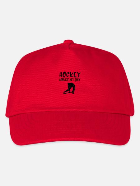 HOCKEY MAKES MY DAY - Kinder Basecap - Rot