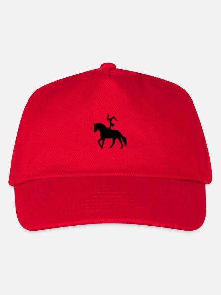 Handstand rückwärts auf Pferd - Kinder Basecap - Rot