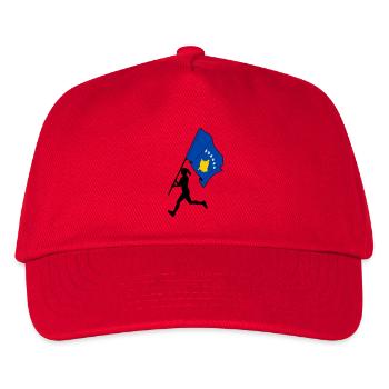 Flag Kosovo woman running - Kids’ Baseball Cap - red - Front