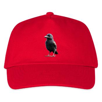 Raven, Crow, Bird, Raven Crow, Jackdaw, Black Raven - Kids’ Baseball Cap - red - Front