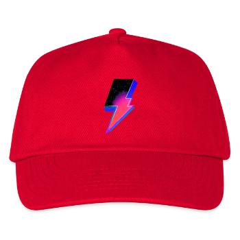 Neon Lightning Bolt Gradient - Kids’ Baseball Cap - red - Front
