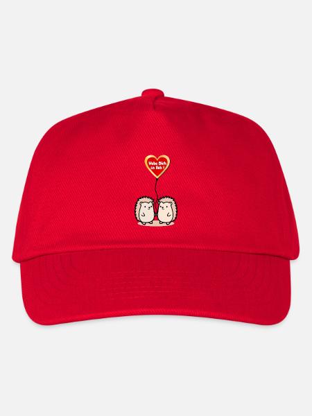 Valentinstag Herz Igel Paar - Kinder Basecap - Rot