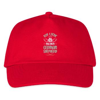 Ich liebe meinen German Shepherd - Kinder Basecap - Rot - Vorne