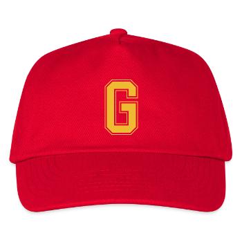 Monogram Red Yellow College House Initial G - Kids’ Baseball Cap - red - Front