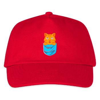 tabby cat - Kids’ Baseball Cap - red - Front
