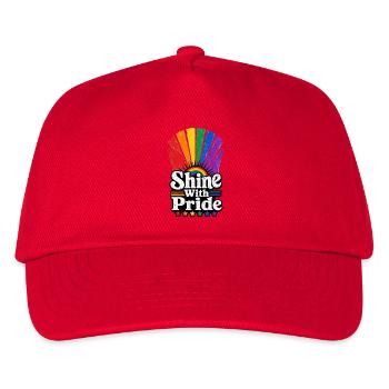 Shine With Pride Sun Vintage Pride Motif LGBTQ - Kids’ Baseball Cap - red - Front